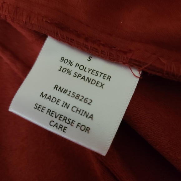 Generation K Suede Look Super Soft Jacket in Deep Red Marsala Size S - Picture 6 of 6